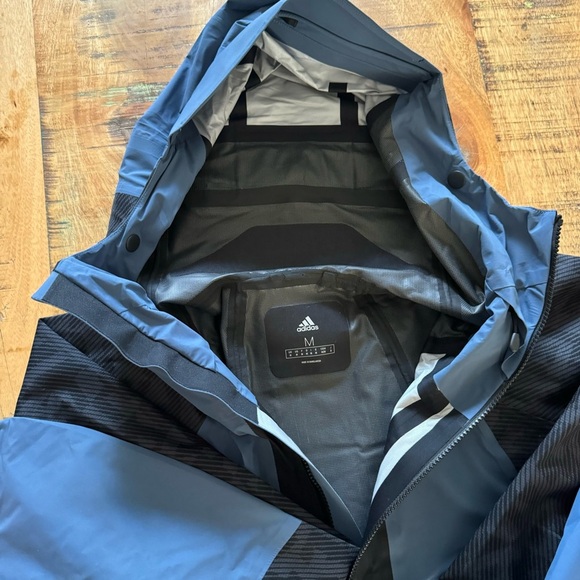 Adidas Men's TERREX Techrock RAIN.RDY Climbing Anorak Black/Wonste Size Medium - Picture 12 of 17